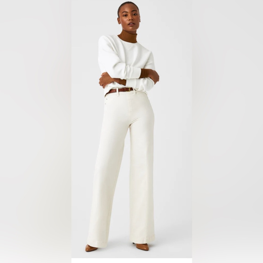 NWT- Spanx Seamed Front, Wide Leg Jeans
